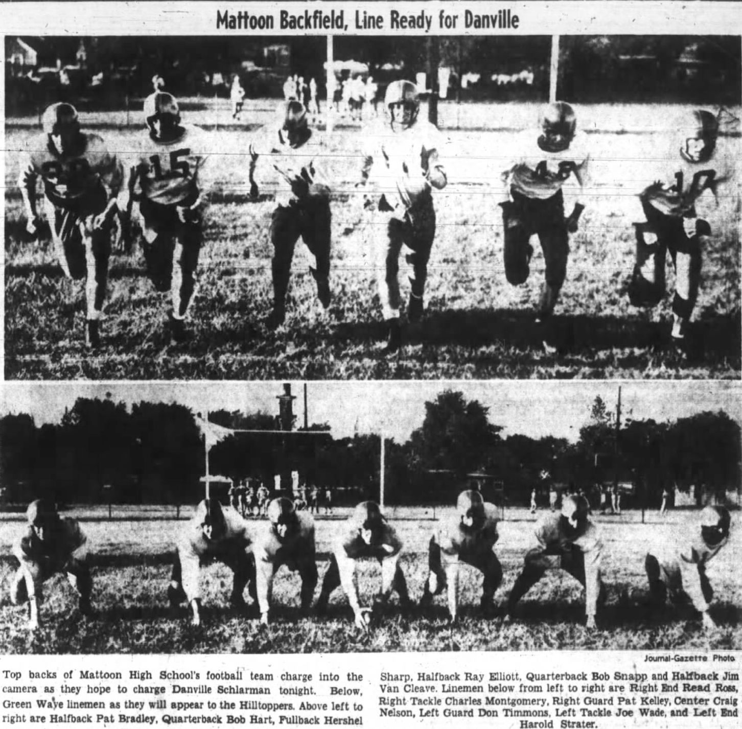 Mattoon backfield, line ready for Danville